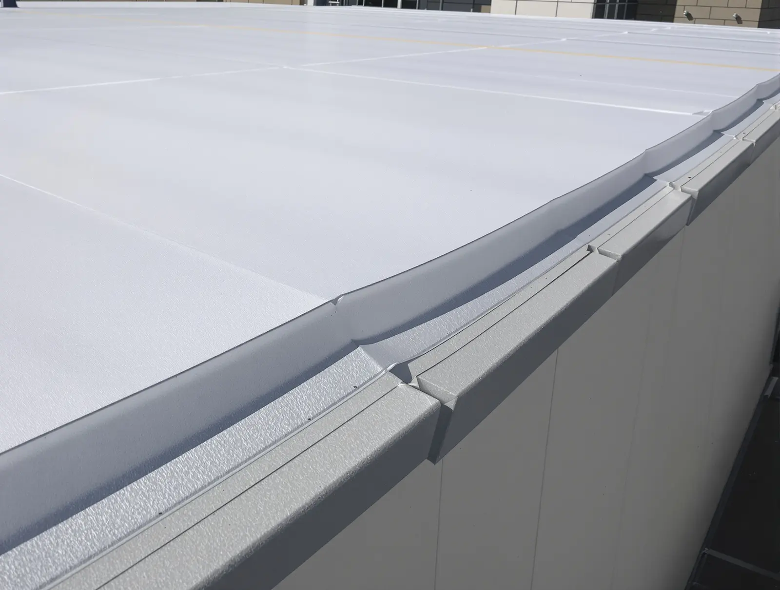 PVC roofing membrane with reinforced surface